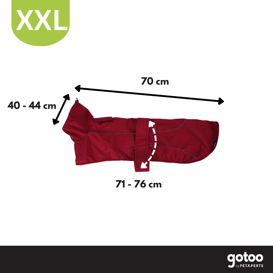 Gotoo Casaco Imperme&aacute;vel Vermelho para galgos, , large Imagem n&uacute;mero 4