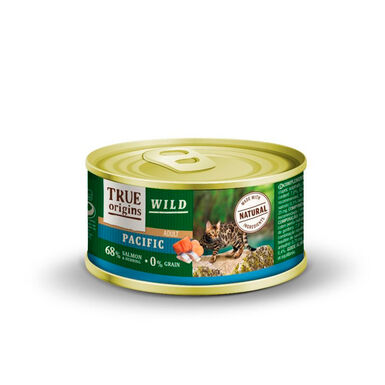 True Origins Wild Adult Pacific Salmão e Arenque em lata para gatos