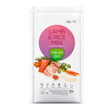 Natura Diet Adult Mini Daily Food Cordeiro e Arroz ração para cães 