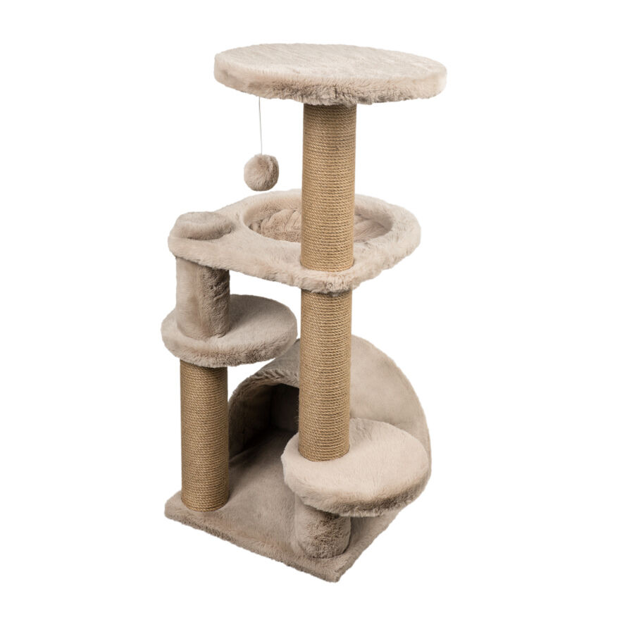 Catshion Amber &Aacute;rvore Arranhador com Gruta Bege para gatos, , large Imagem n&uacute;mero 1