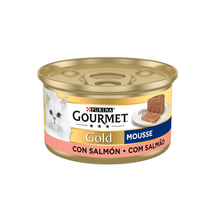 85 g Gourmet Gold Mousse de Salmão em lata para gatos,  Imagem número 1 85 g Gourmet Gold Mousse de Salmão em lata para gatos, , large Imagem número 1