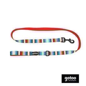 Gotoo Coleira estampada com listras coloridas para cães