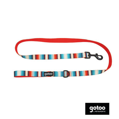 Gotoo Coleira estampada com listras coloridas para cães