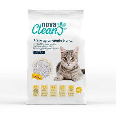 Nova Clean Ultra Areia Aglomerante de Pó de Talco para gatos