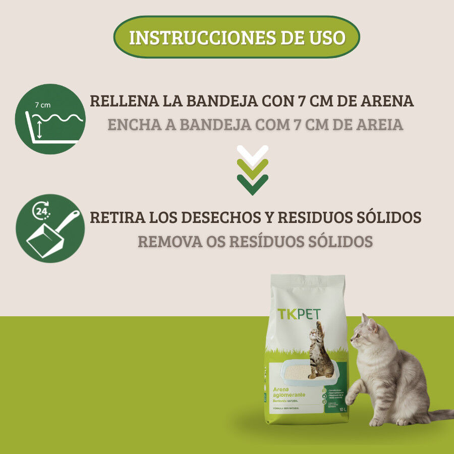 10 L TK-Pet Areia Aglomerante de Bentonite Natural para gatos, , large Imagem n&uacute;mero 4