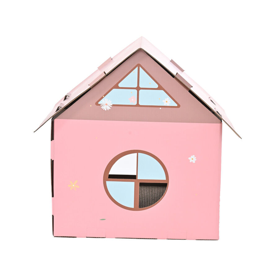 Leeby Hattie casota arranhadora de cart&atilde;o cor-de-rosa para gatos, , large Imagem n&uacute;mero 4