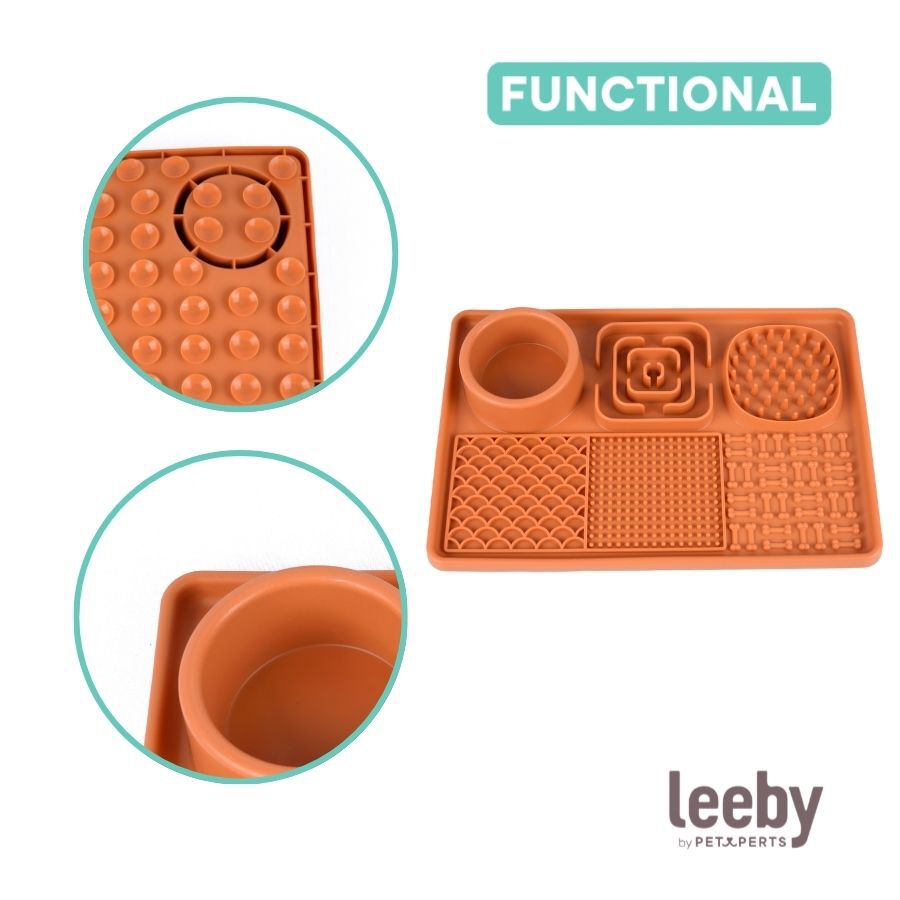Leeby Tapete de Lamber Laranja para c&atilde;es e gatos, , large Imagem n&uacute;mero 3