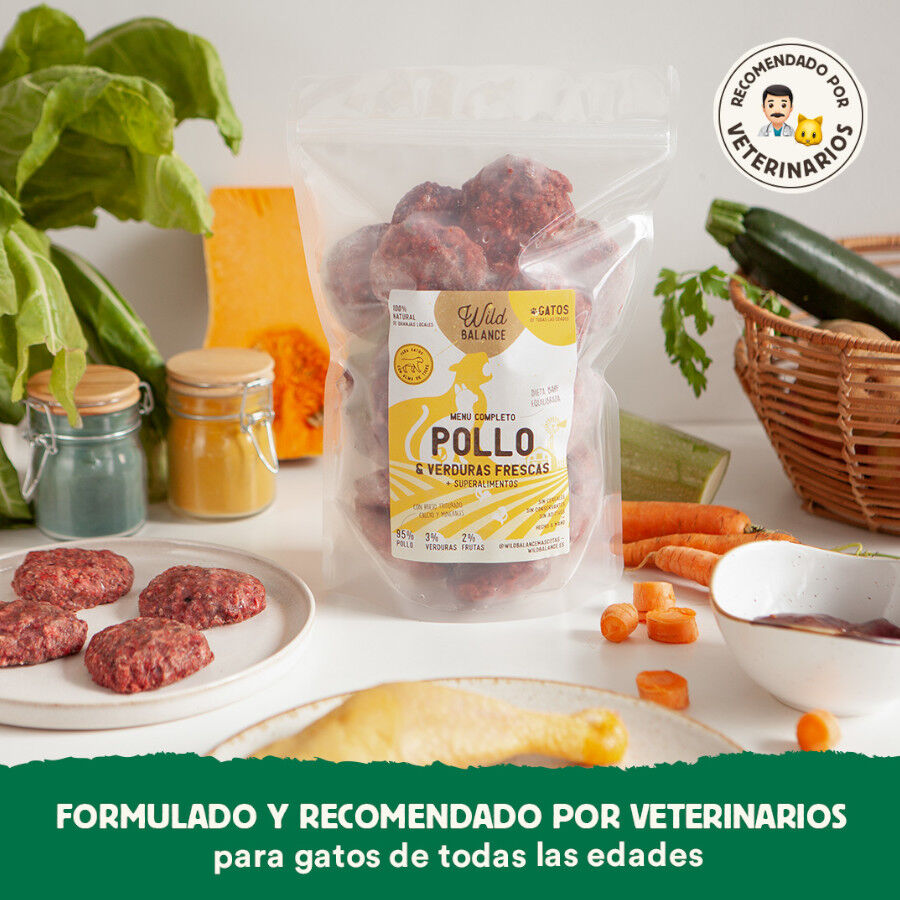 1 kg Wild Balance BARF Frango com Legumes Frescos alimenta&ccedil;&atilde;o natural congelada para gatos, , large Imagem n&uacute;mero 6