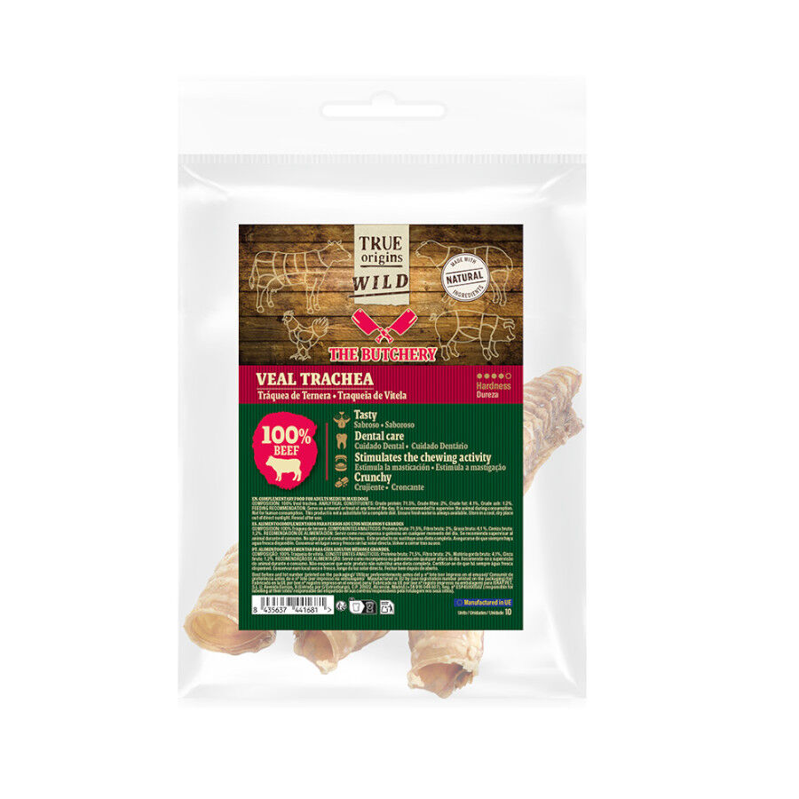 True Origins Wild Tr&aacute;quea Ternera Snack para perros, , large Imagem n&uacute;mero 2