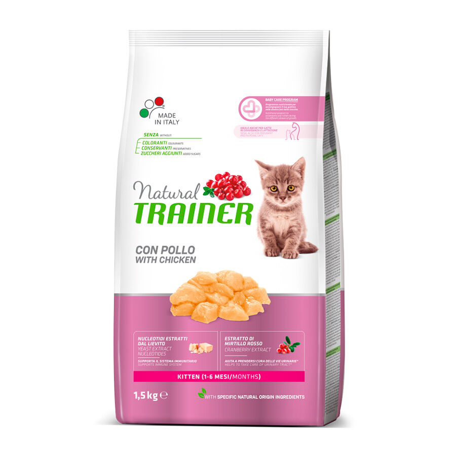 1.5 kg Natural Trainer Kitten Frango ra&ccedil;&atilde;o para gatos  , , large Imagem n&uacute;mero 1