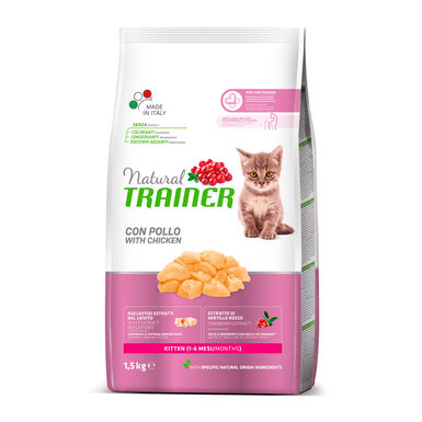 Natural Trainer Kitten Frango ração para gatos  