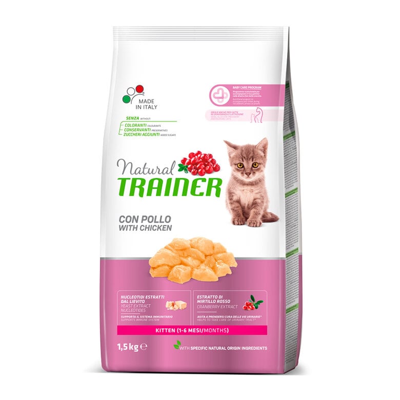 1.5 kg Natural Trainer Kitten Frango ração para gatos  ,  Imagem número 1 1.5 kg Natural Trainer Kitten Frango ração para gatos  , , large Imagem número 1