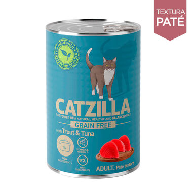 Catzilla Adult Grain Free Trout & Tuna Patê lata para gatos