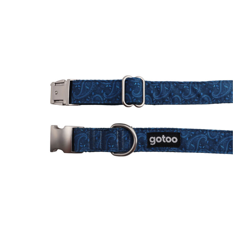 Gotoo Coleira estampada azul para cães,  Imagem número 3 Gotoo Coleira estampada azul para cães, , large Imagem número 3