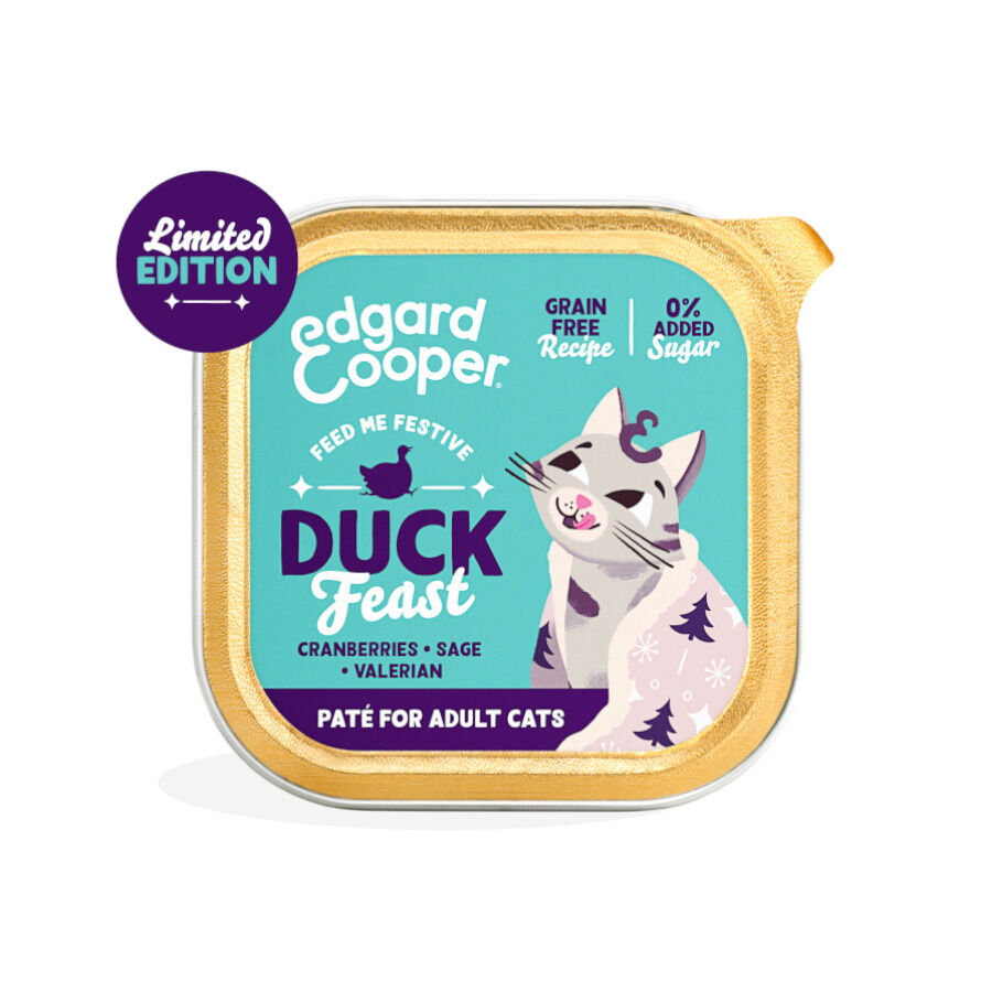 85 g Edgard & Cooper Festive Alimento h&uacute;mido de pato em terrina para gatos , , large Imagem n&uacute;mero 1