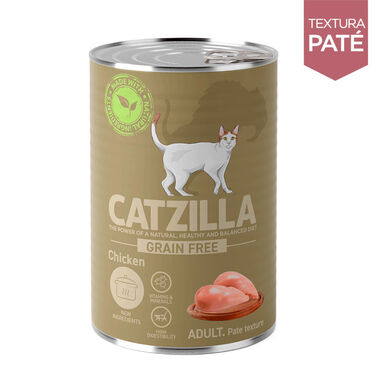 Catzilla Adult Grain Free Frango em Patê Lata para Gatos