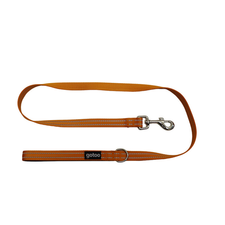 Gotoo Trela de nylon refletora laranja para cães,  Imagem número 1 Gotoo Trela de nylon refletora laranja para cães, , large Imagem número 1