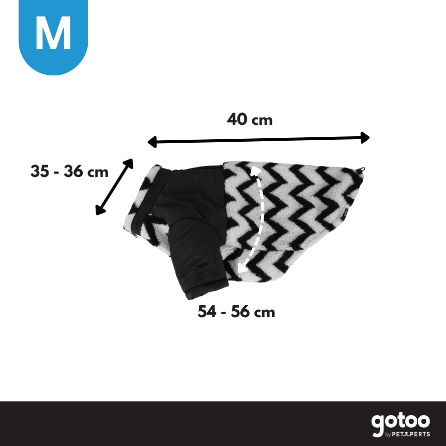 Gotoo Casaco com Padr&atilde;o Zigzag para c&atilde;es, , large Imagem n&uacute;mero 4