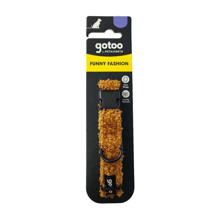 Gotoo Coleira veludo castanho para cães,  Imagem número 6 Gotoo Coleira veludo castanho para cães, , large Imagem número 6
