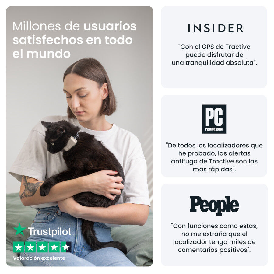 Tractive Cat Mini Rastreador GPS Marrom para Gatos, , large Imagem n&uacute;mero 3