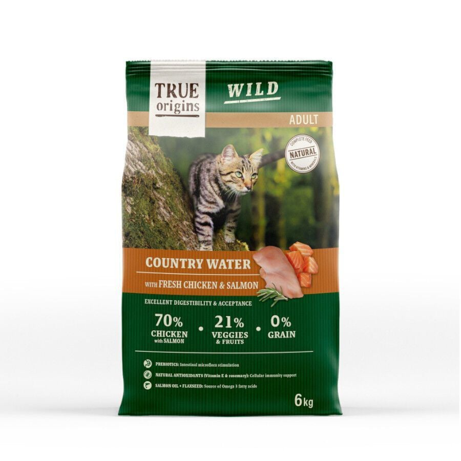 6 kg True Origins Wild Adult Country Water Frango e Salm&atilde;o ra&ccedil;&atilde;o para gatos, , large Imagem n&uacute;mero 1