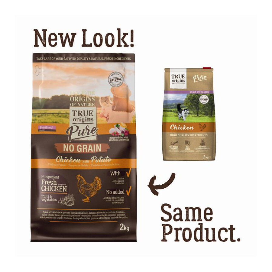 7 kg True Origins Adult Sterilised Pure Frango ra&ccedil;&atilde;o para gatos, , large Imagem n&uacute;mero 2