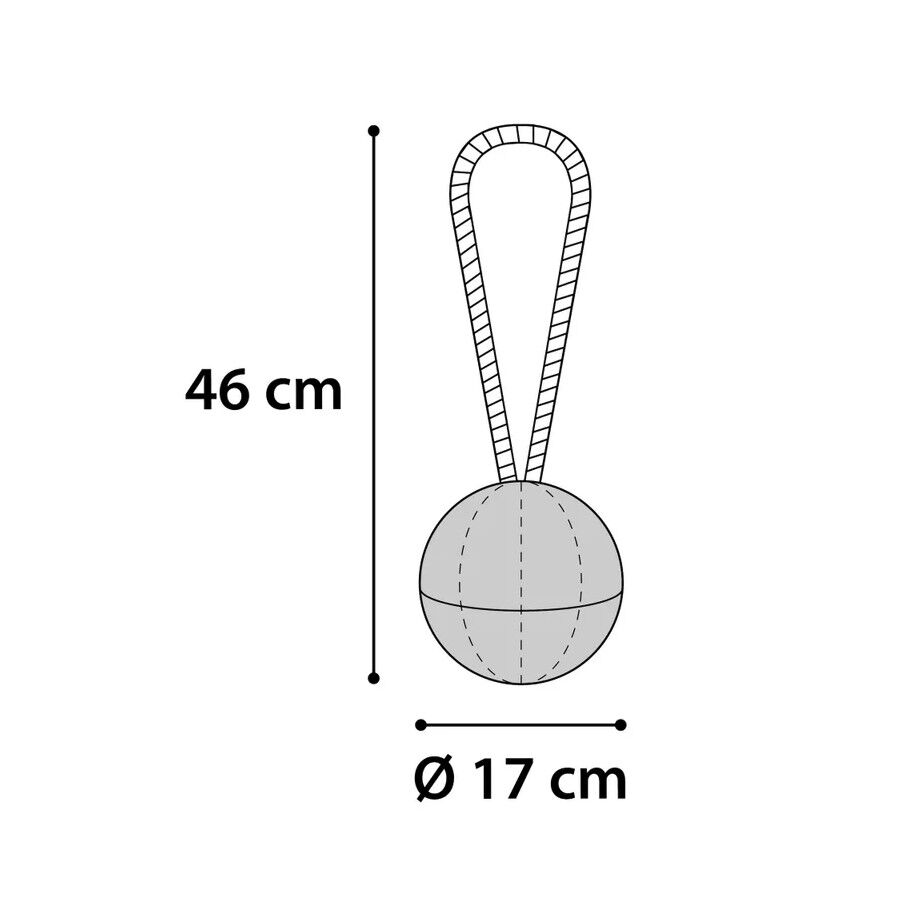 Flamingo Bola Verde com Corda para c&atilde;es , , large Imagem n&uacute;mero 2