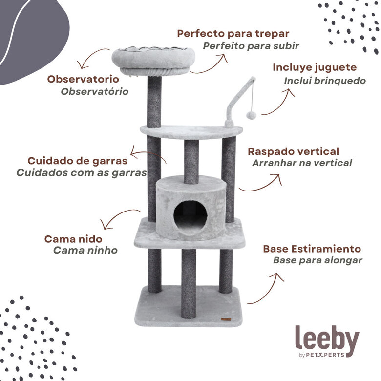 Leeby Kenzo árvore arranhadora com cama para gatos,  Imagem número 4 Leeby Kenzo árvore arranhadora com cama para gatos, , large Imagem número 4