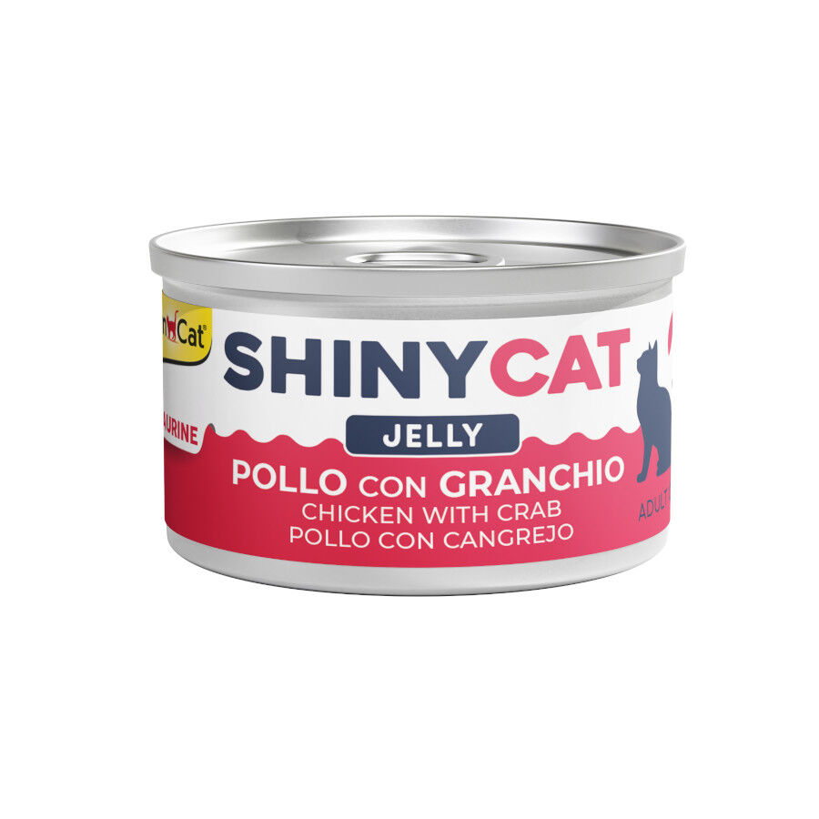 70 g GimCat Shiny Filet Comida h&uacute;mida de Frango e Caranguejo em lata para gatos, , large Imagem n&uacute;mero 1