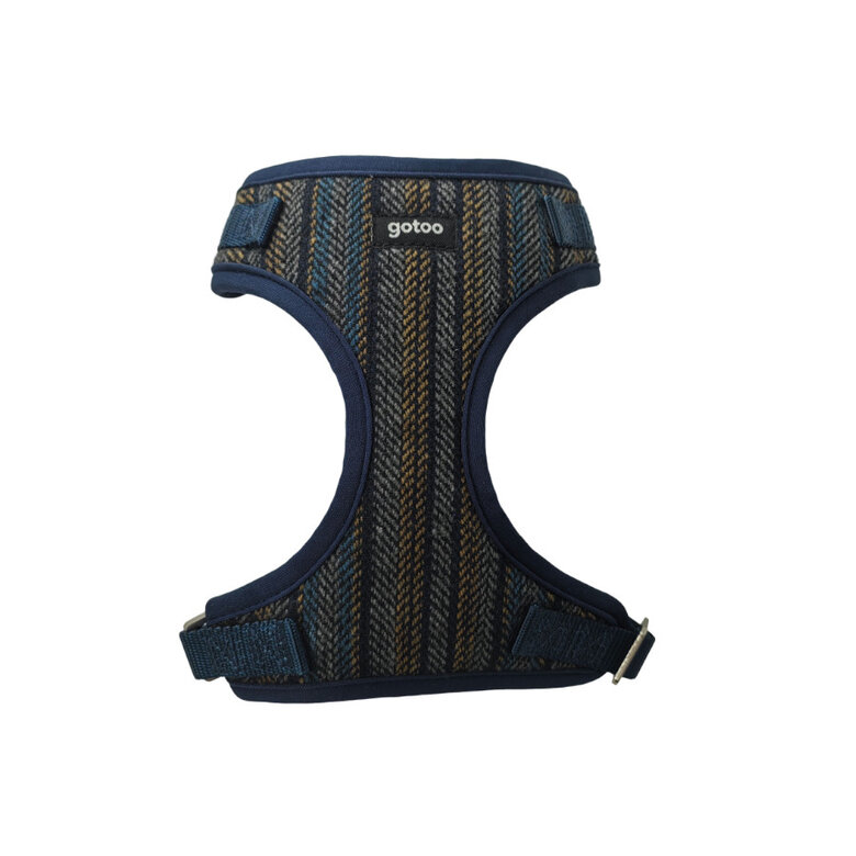 Gotoo Arnês tipo camisola Tweed azul para cães,  Imagem número 1 Gotoo Arnês tipo camisola Tweed azul para cães, , large Imagem número 1