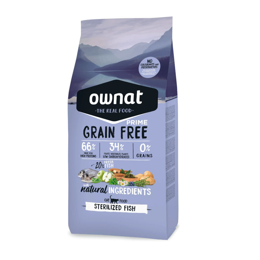 3 kg Ownat Sterilized Prime Peixe ra&ccedil;&atilde;o para gatos, , large Imagem n&uacute;mero 1