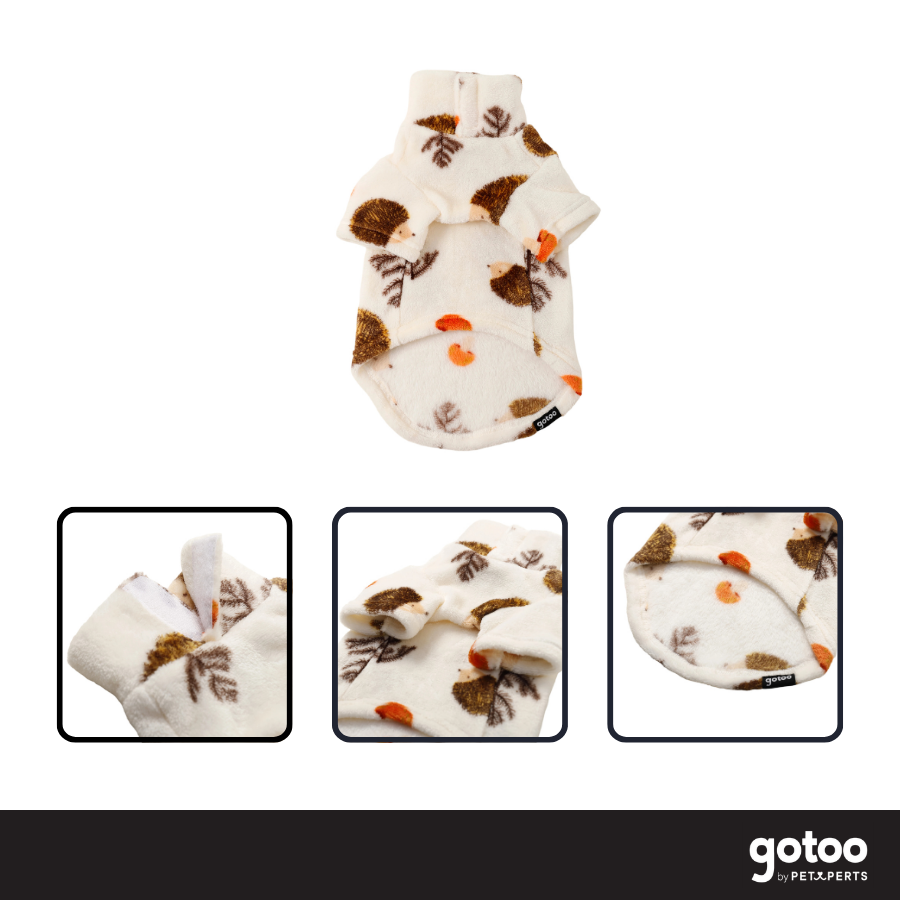 Gotoo Camisola Polar com Padr&atilde;o de Ouri&ccedil;os para gatos, , large Imagem n&uacute;mero 3