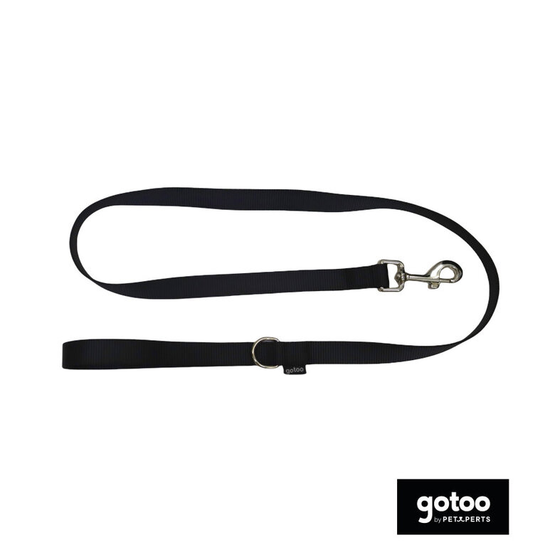 Gotoo Trela de nylon preta para cães,  Imagem número 2 Gotoo Trela de nylon preta para cães, , large Imagem número 2