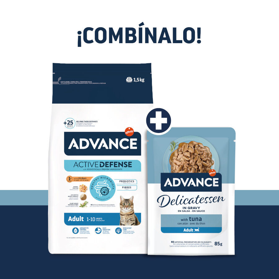 85 g Advance Delicatessen Comida h&uacute;mida de atum em molho em saqueta para gatos, , large Imagem n&uacute;mero 3