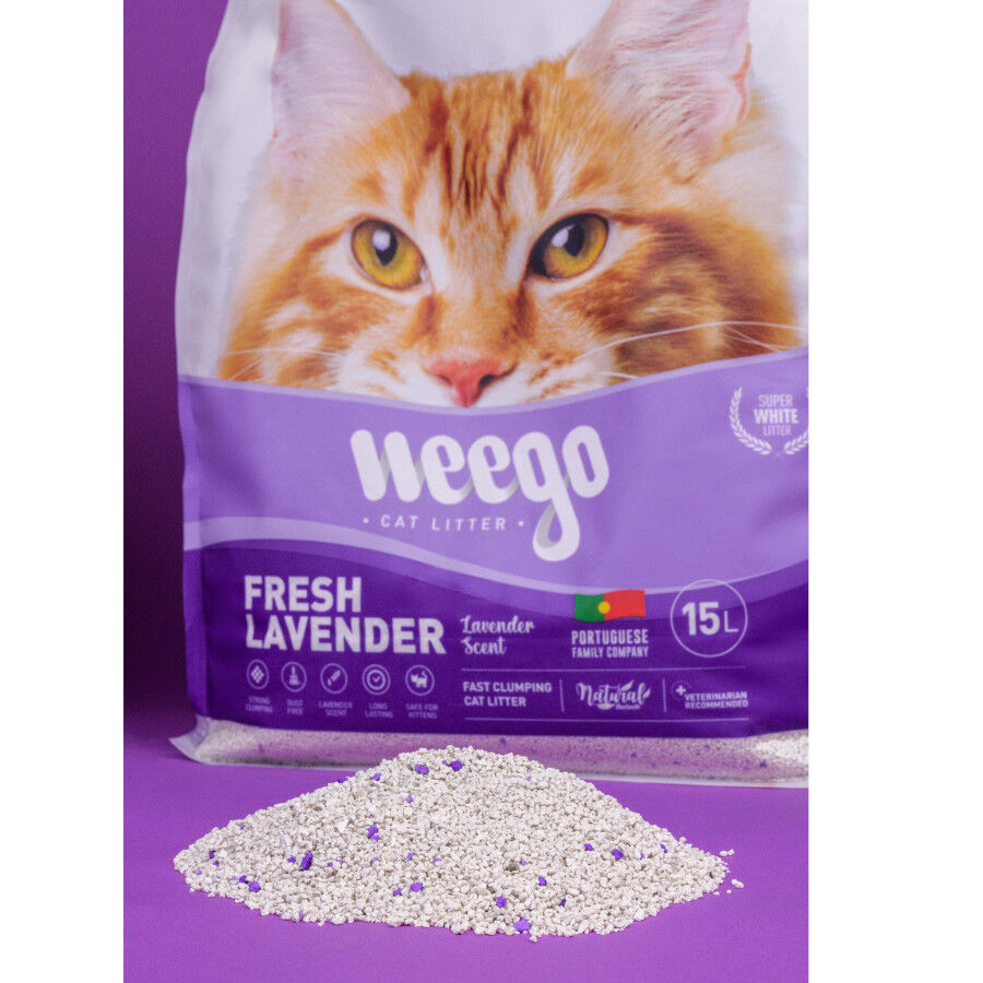 Weego Fresh Lavender Areia Aglomerante para gatos, , large Imagem n&uacute;mero 4