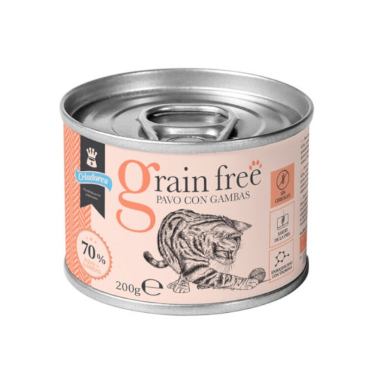 200 g Criadores Adulto Grain Free Peru e Camarões lata para gatos ,  Imagem número 1 200 g Criadores Adulto Grain Free Peru e Camarões lata para gatos , , large Imagem número 1