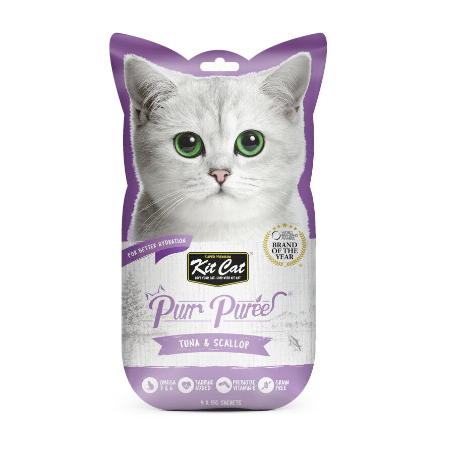 Kit Cat PurPuree Snack de atum e vieiras para gatos, , large Imagem n&uacute;mero 1