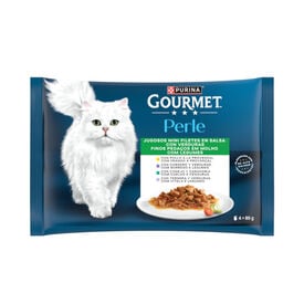 Gourmet Perle Filetes de Carne com Legumes em molho saquetas para gatos