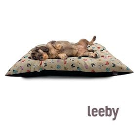 Leeby Almofada Acolchoada Beige com Banda Desenhada para cães
