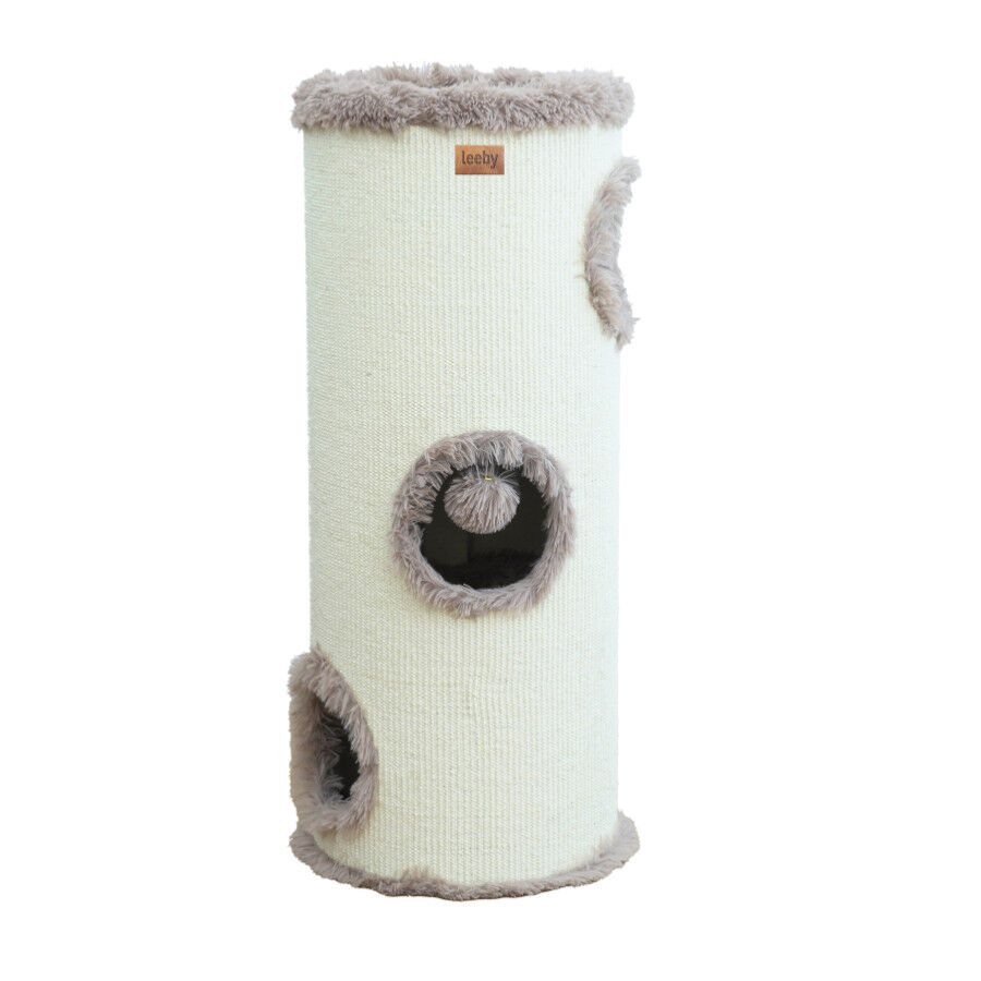 Leeby Bruno barril arranhador com cama nido e brinquedo para gatos, , large Imagem n&uacute;mero 1