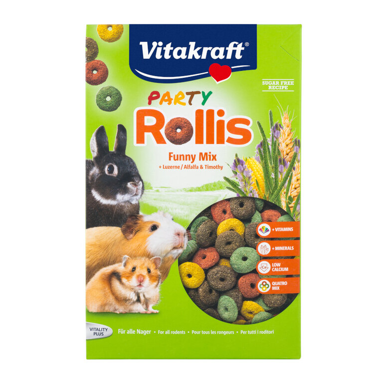 Vitakraft Rollis Party Guloseimas para roedores,  Imagem número 1 Vitakraft Rollis Party Guloseimas para roedores, , large Imagem número 1