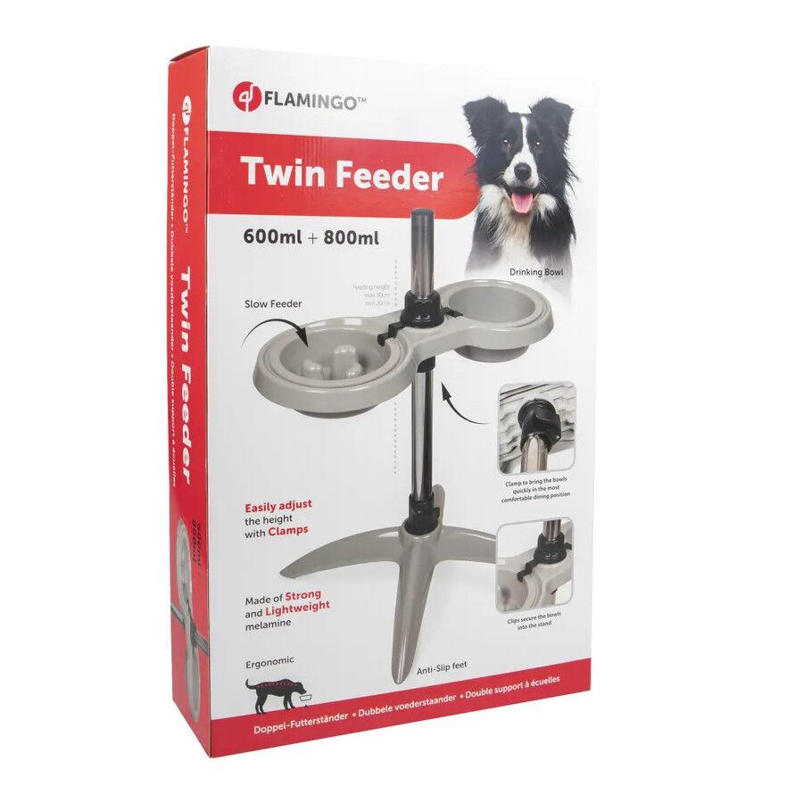 Flamingo Suvi Comedouro e Bebedouro com suporte para c&atilde;es, , large Imagem n&uacute;mero 5