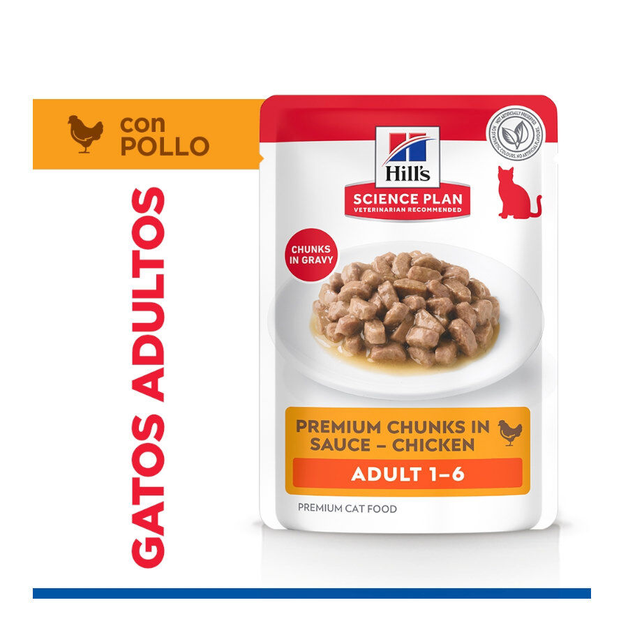 85 g Hill's Science Plan Adult Frango saqueta para gatos, , large Imagem n&uacute;mero 2