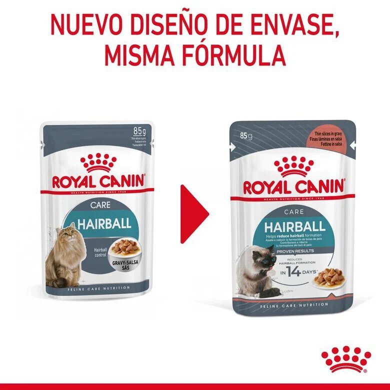 85 g Royal Canin Hairball alimento húmido em molho saquetas para gatos,  Imagem número 10 85 g Royal Canin Hairball alimento húmido em molho saquetas para gatos, , large Imagem número 10