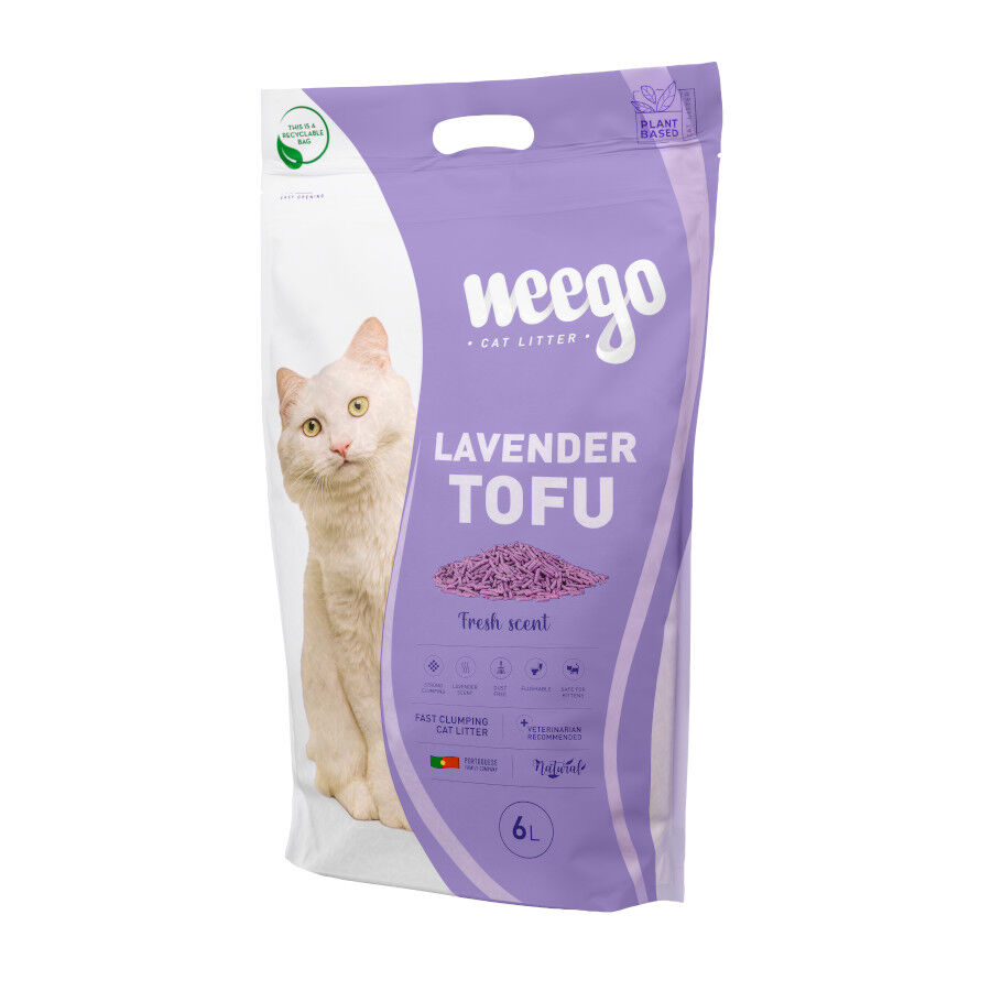6 L Weego Lavender Tofu Arena aglomerante para gatos, , large Imagem n&uacute;mero 1