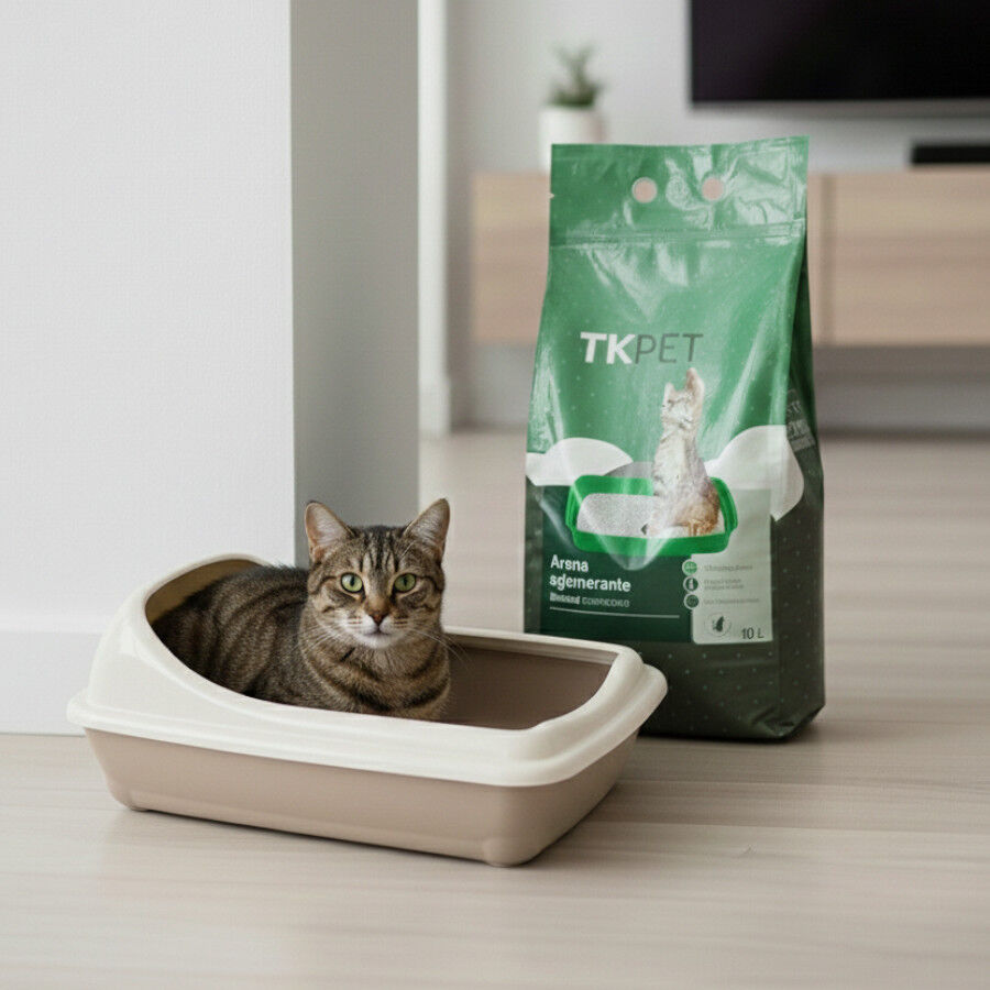 2 x 10 L TK-Pet Arena aglomerante de bentonite e pinho para gatos Pack poupan&ccedil;a!, , large Imagem n&uacute;mero 2