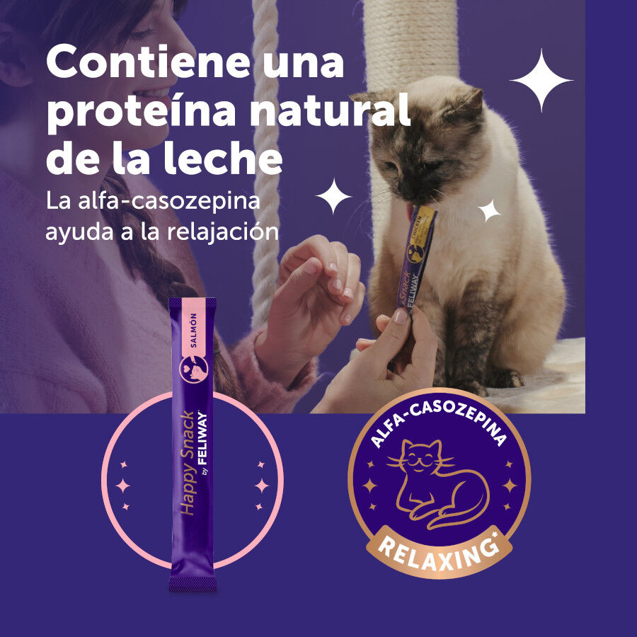 24 barritas Feliway Ceva Happy Snacks de Salm&atilde;o para gatos, , large Imagem n&uacute;mero 3