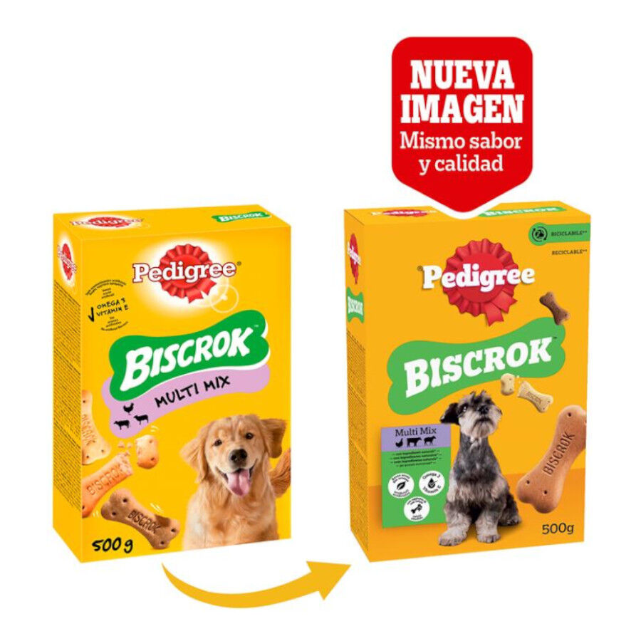 4 uds. x 500 g Pedigree Biscoitos Biscrock de 3 Sabores para C&atilde;es Pack poupan&ccedil;a!, , large Imagem n&uacute;mero 2