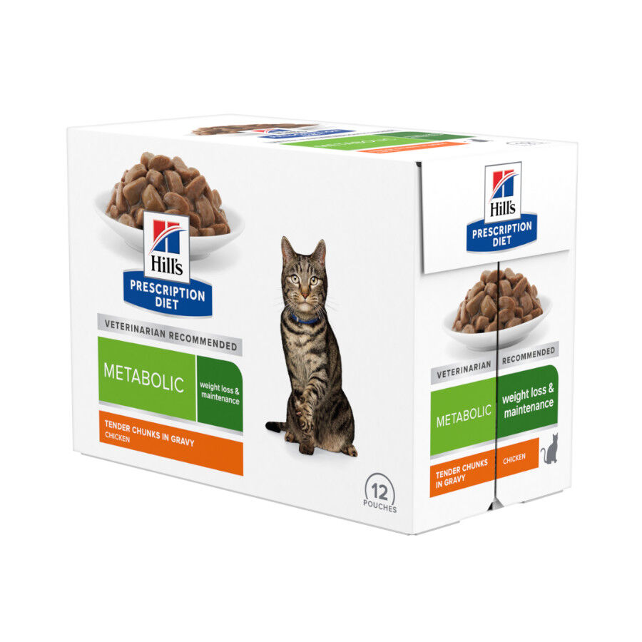 12 saquetas x 85 g Hill's Prescription Diet Metabolic Feline Saquetas - Multipack, , large Imagem n&uacute;mero 1