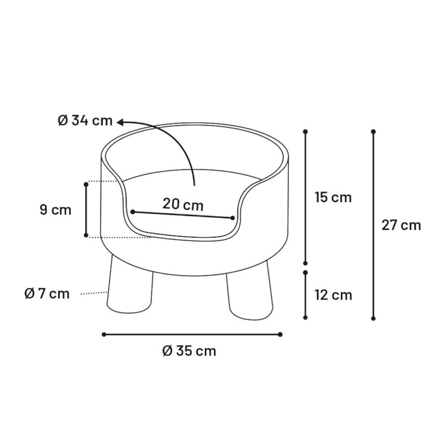 Flamingo Anas Sof&aacute; Castanho para c&atilde;es e gatos, , large Imagem n&uacute;mero 3